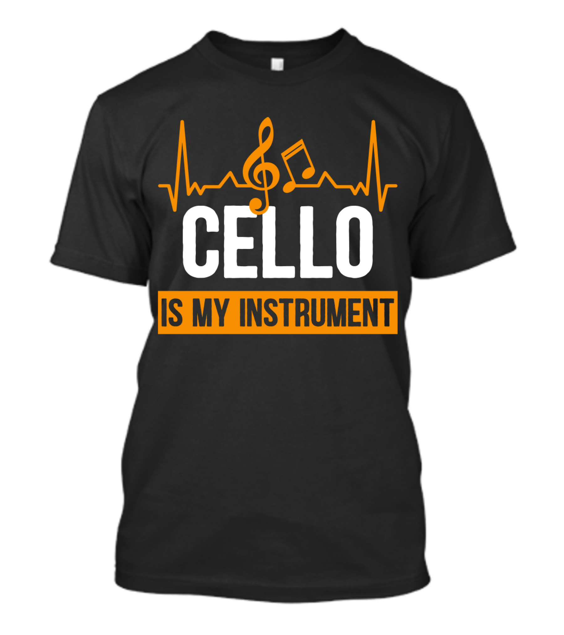 Cello Is My Instrument Clef Note Heartbeat T-Shirt