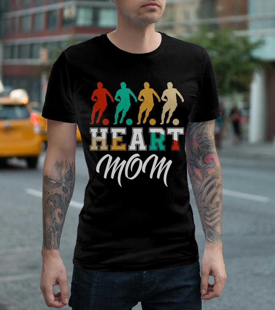 Soccer Heart Mom Vintage Dribbling T-Shirt