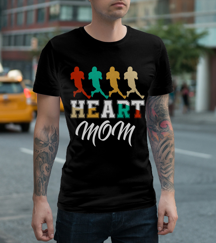 Heart Mom Fantasy Football T-Shirt