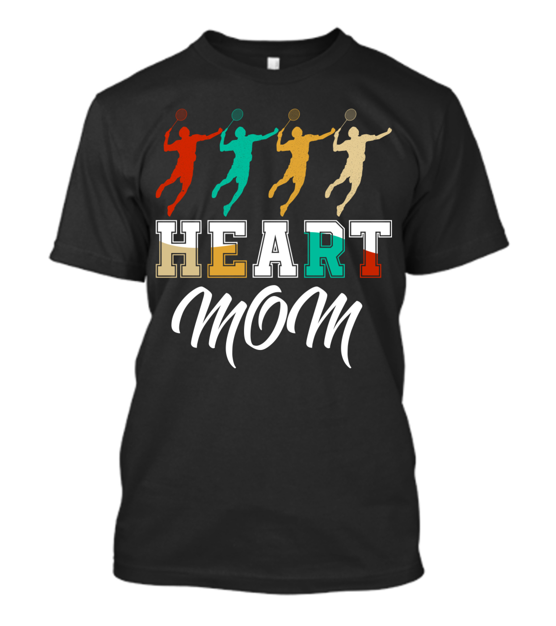 Badminton Heart Mom T-Shirt