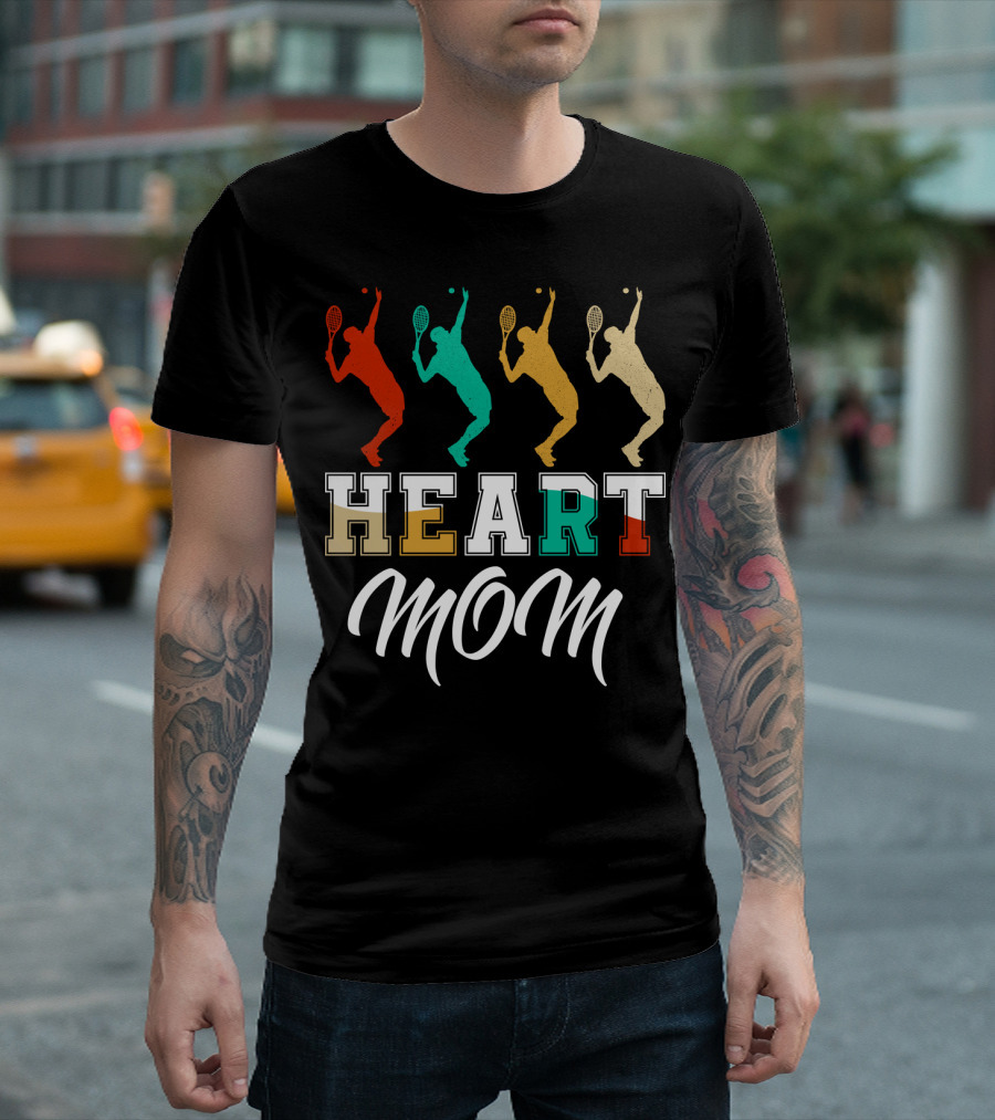 Tennis Heart Mom T-Shirt