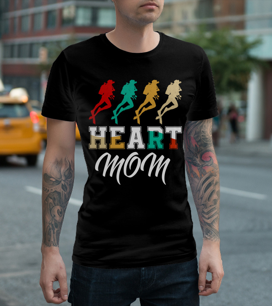 Heart Mom Scuba Diving T-Shirt