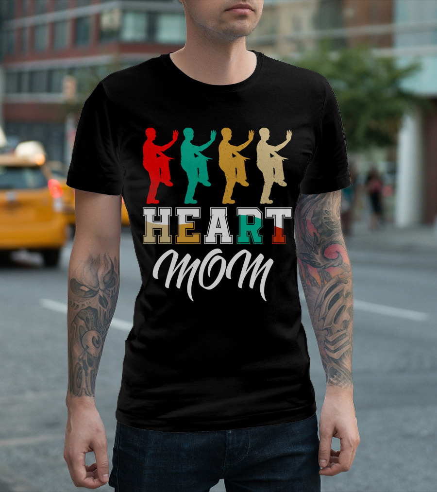 Kung Fu Fighting Heart Mom T-Shirt