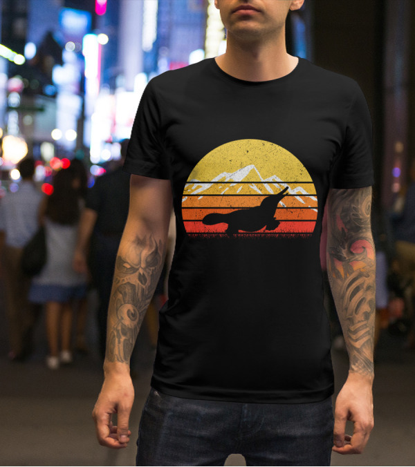 Retro Vintage Platypus Sunset T-Shirt