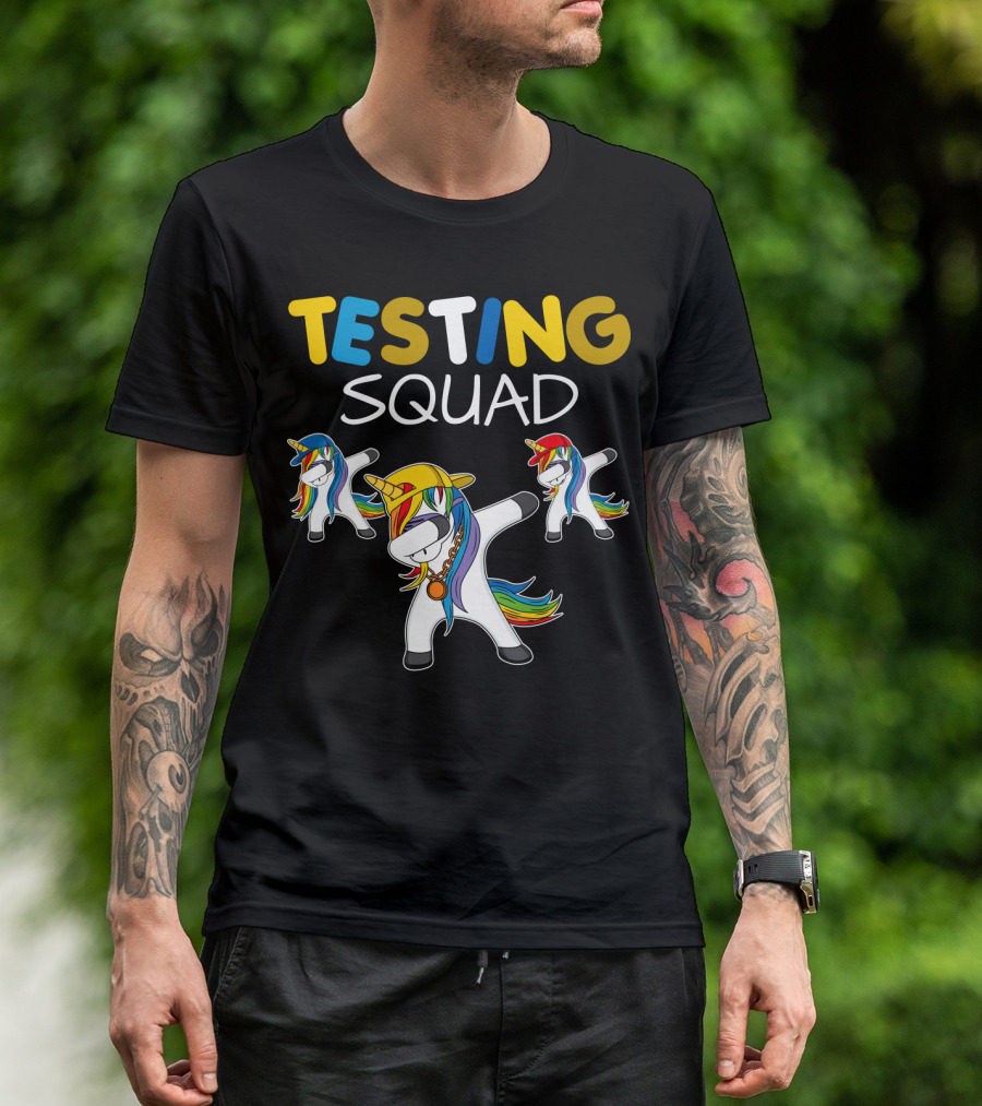 TESTING SQUAD Unicorn Dab Dance T-Shirt