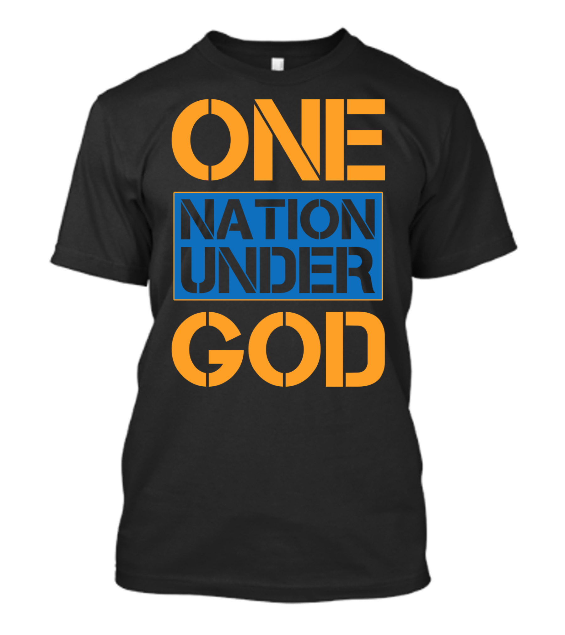 One Nation Under God Bold Color Block T-Shirt