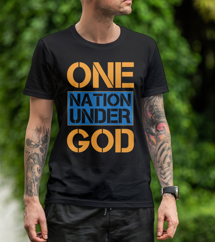 One Nation Under God Bold Color Block T-Shirt