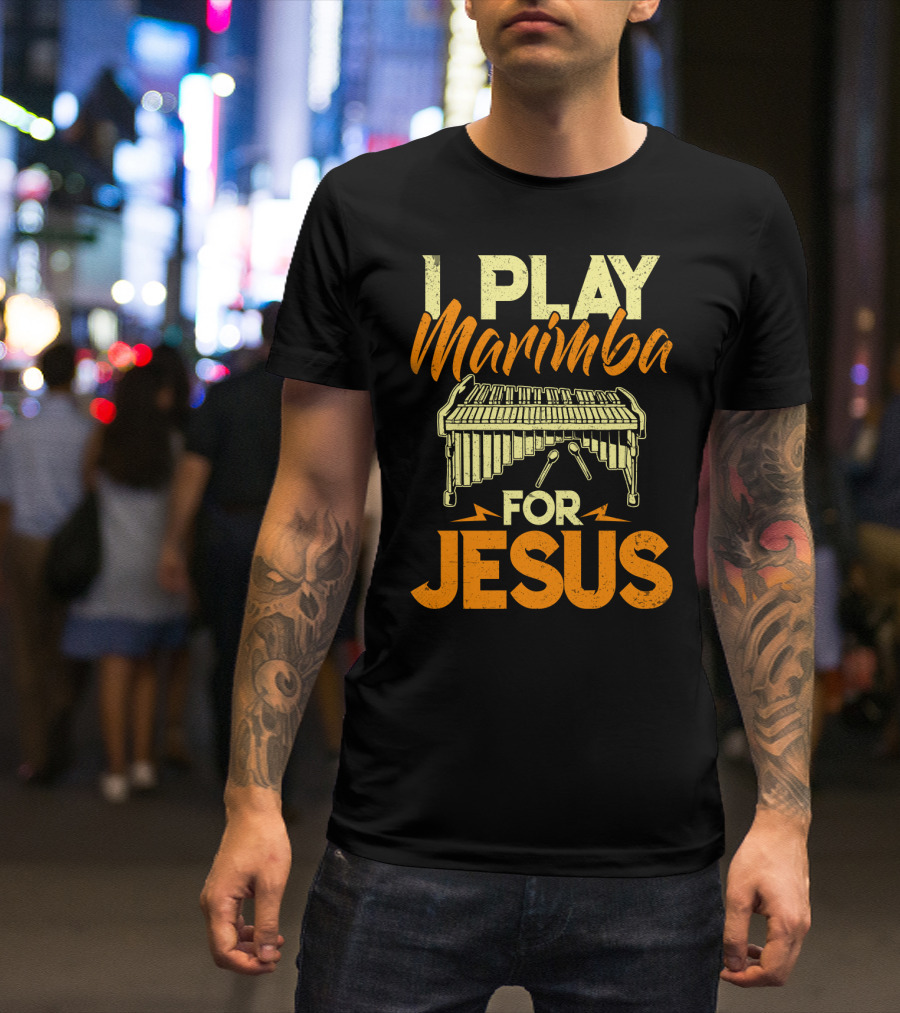 I Play Marimba For Jesus Vintage Marimba Instrument T-Shirt