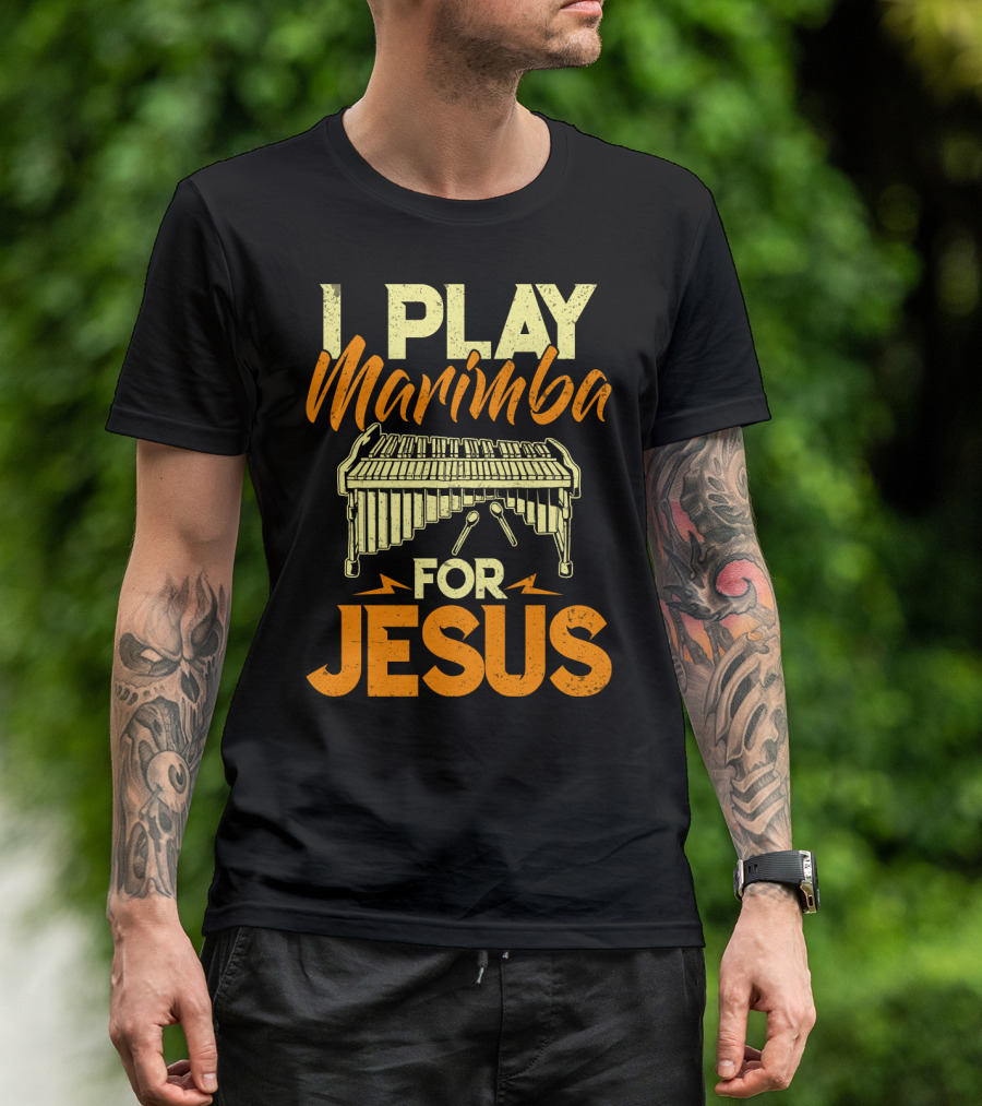 I Play Marimba For Jesus Vintage Marimba Instrument T-Shirt