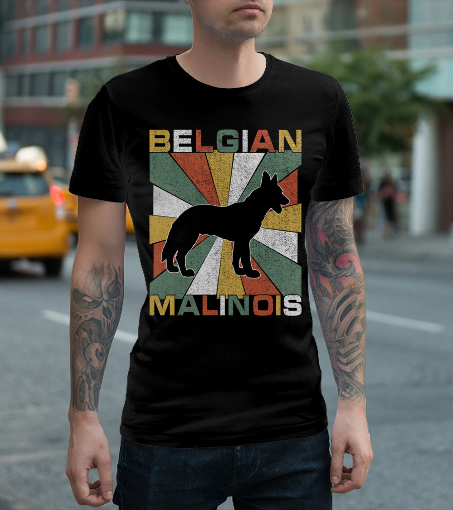 Belgian Malinois Retro 70s Vintage Dog T-Shirt