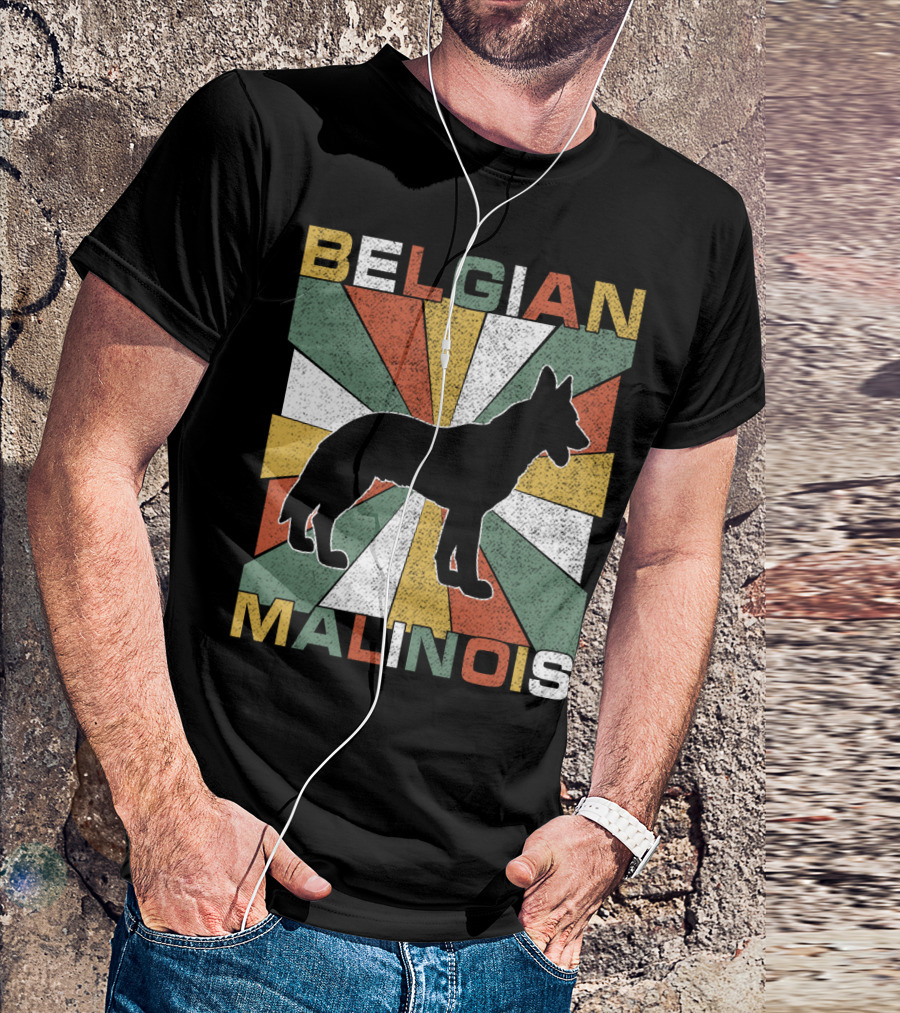 Belgian Malinois Retro 70s Vintage Dog T-Shirt