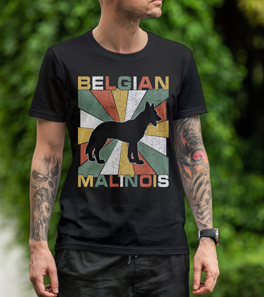 Belgian Malinois Retro 70s Vintage Dog T-Shirt