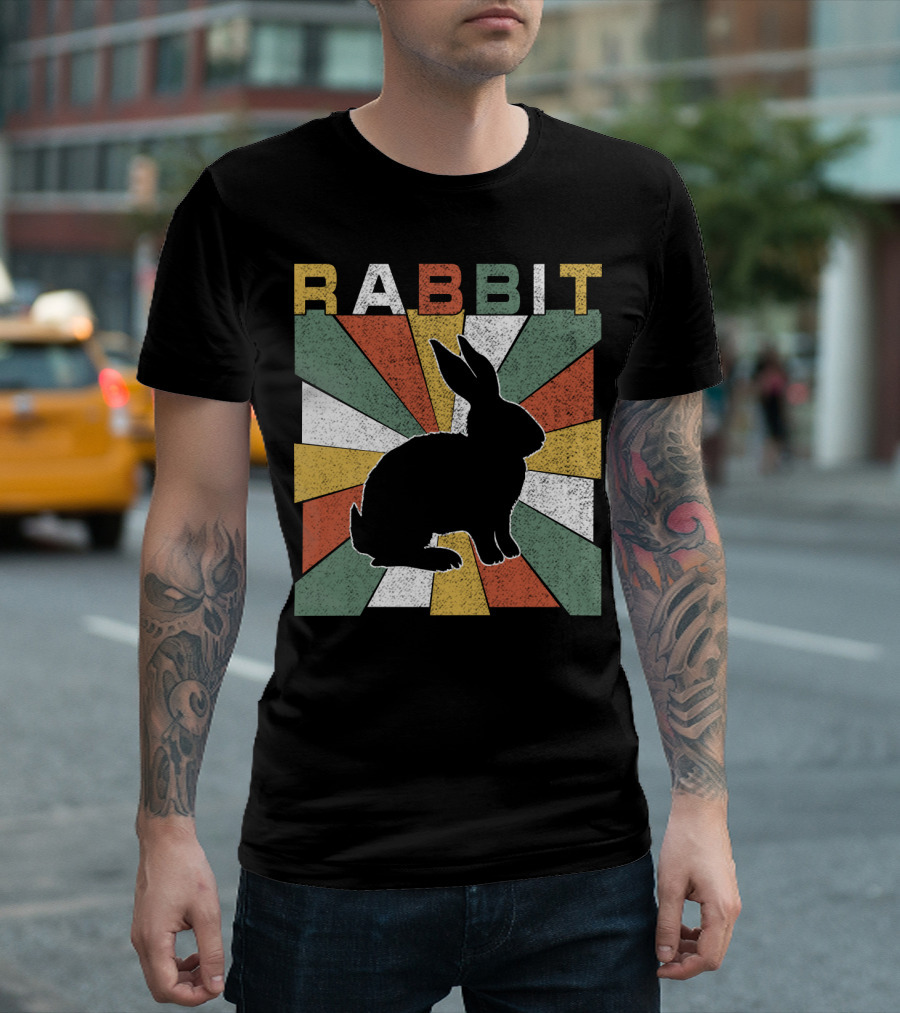 Rabbit Retro 70s Silhouette Sunburst T-Shirt