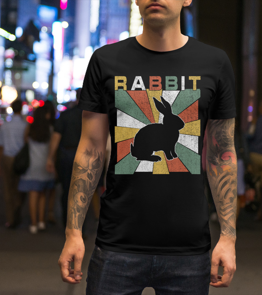 Rabbit Retro 70s Silhouette Sunburst T-Shirt