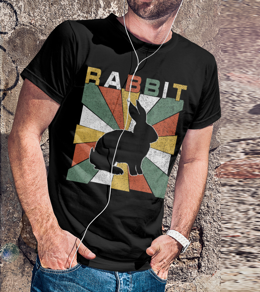 Rabbit Retro 70s Silhouette Sunburst T-Shirt