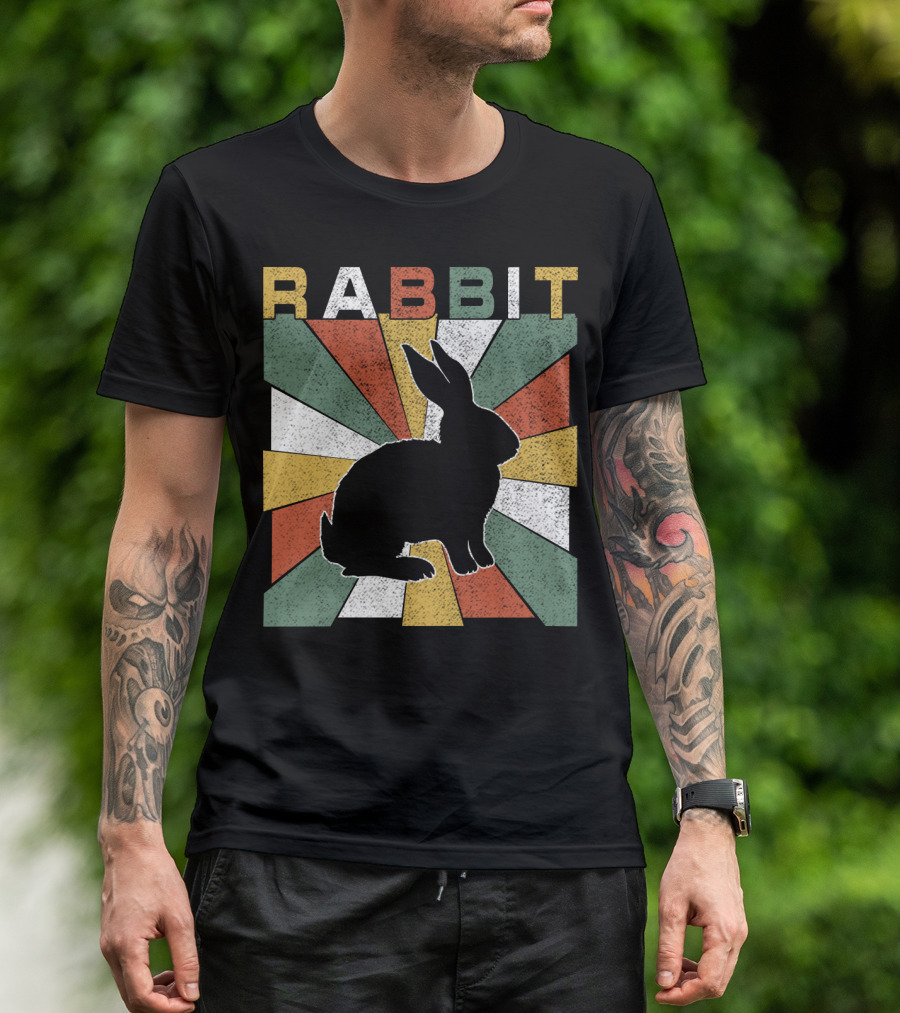 Rabbit Retro 70s Silhouette Sunburst T-Shirt