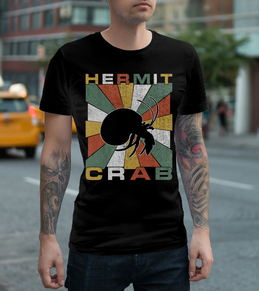 Hermit Crab Retro 70s Vintage T-Shirt