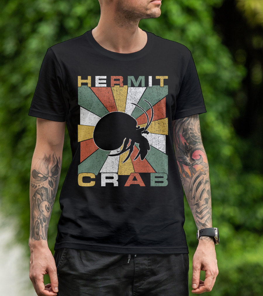 Hermit Crab Retro 70s Vintage T-Shirt