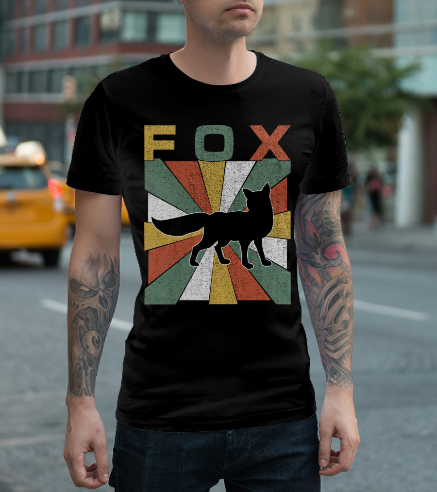 FOX Retro Vintage 70s Silhouette Burst T-Shirt
