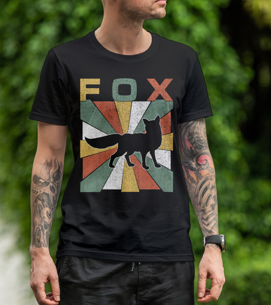 FOX Retro Vintage 70s Silhouette Burst T-Shirt