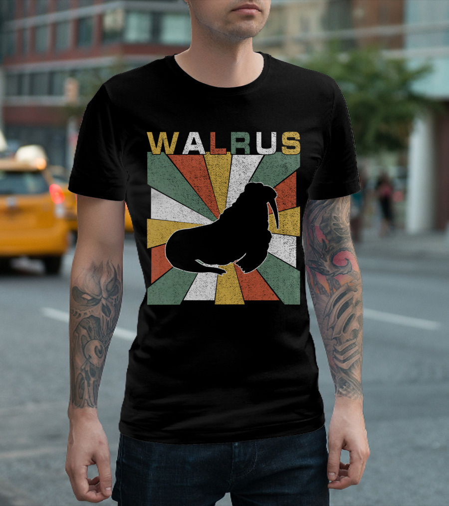WALRUS Retro 70s Vintage Sunburst T-Shirt