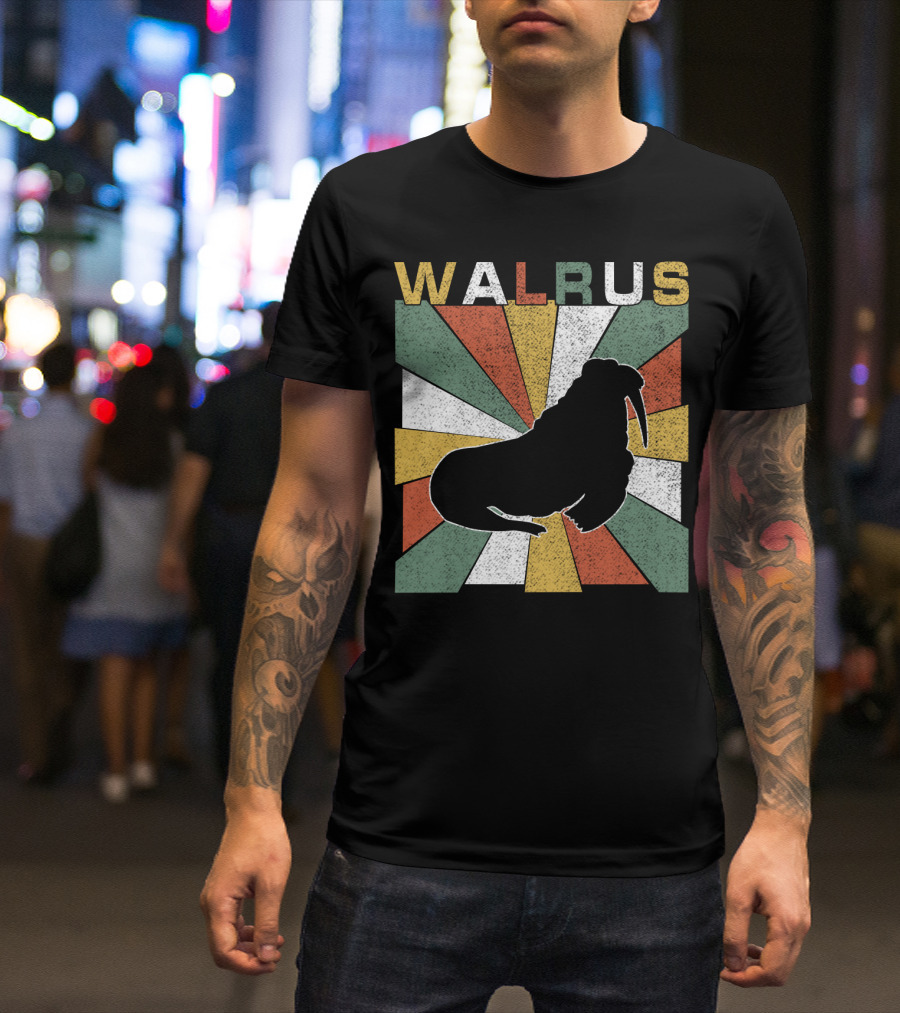 WALRUS Retro 70s Vintage Sunburst T-Shirt