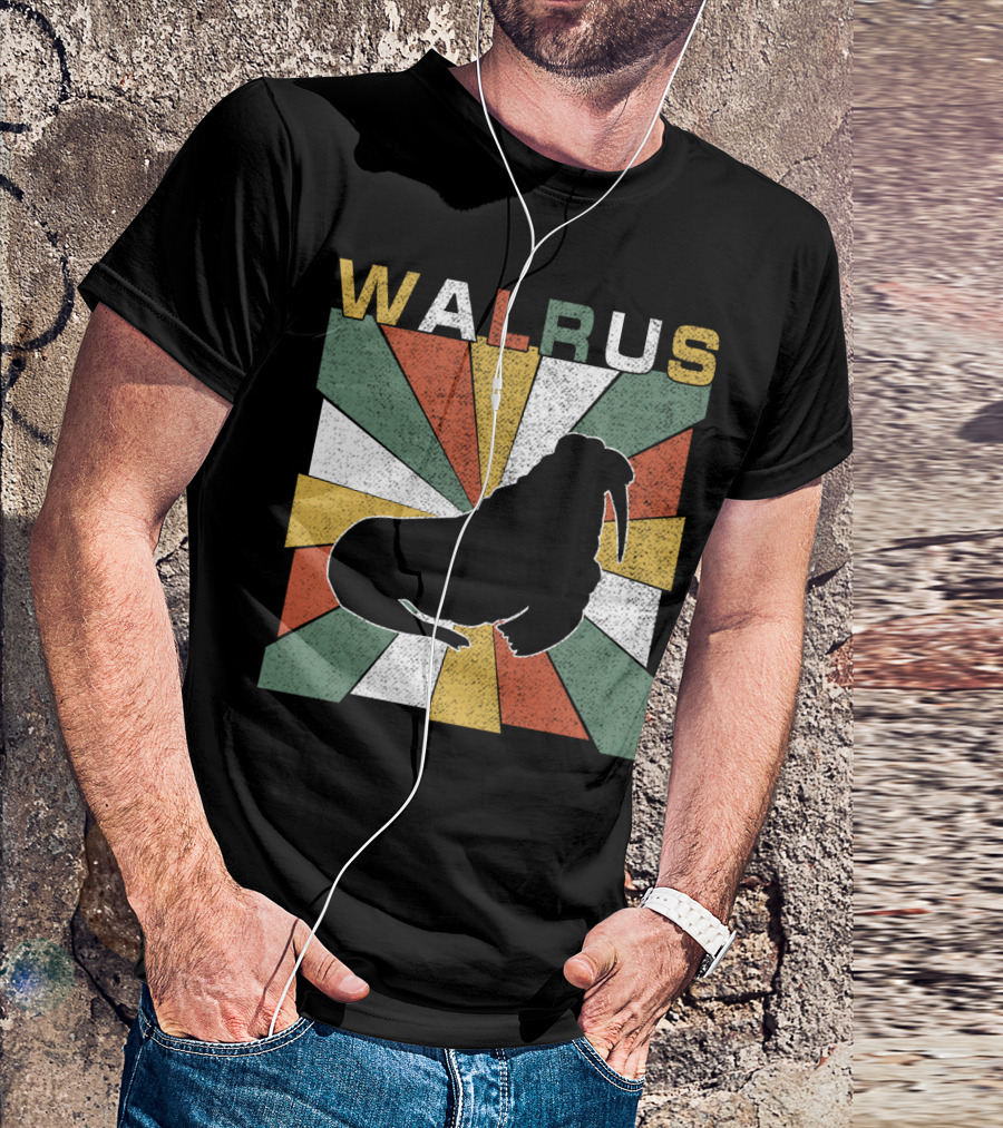 WALRUS Retro 70s Vintage Sunburst T-Shirt