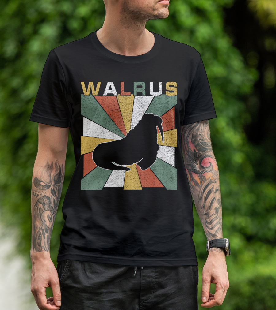 WALRUS Retro 70s Vintage Sunburst T-Shirt