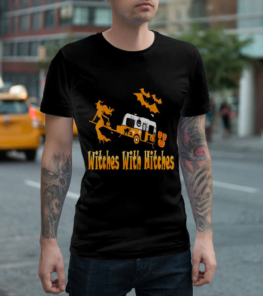 Witches With Hitches Halloween Camping Adventure T-Shirt