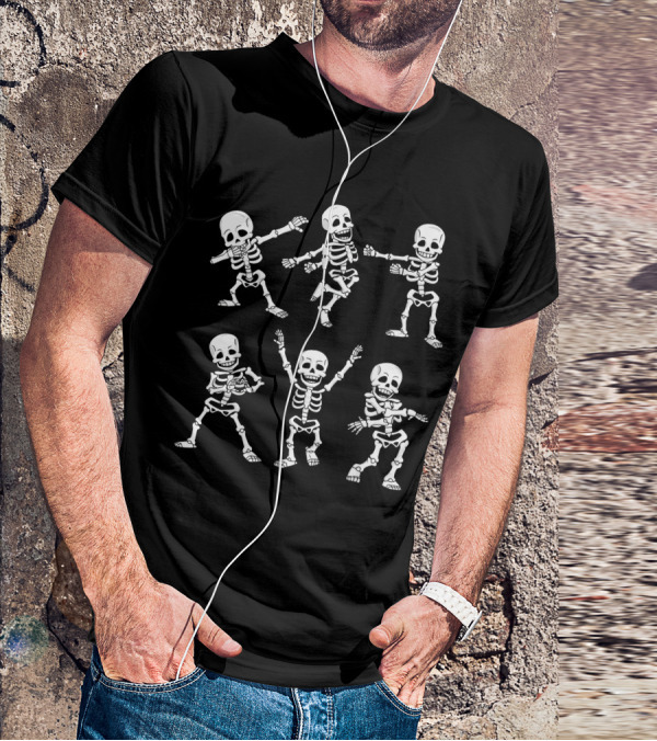 Dancing Skeletons Dance Challenge Boys Girls Skeleton Dance Moves T-Shirt