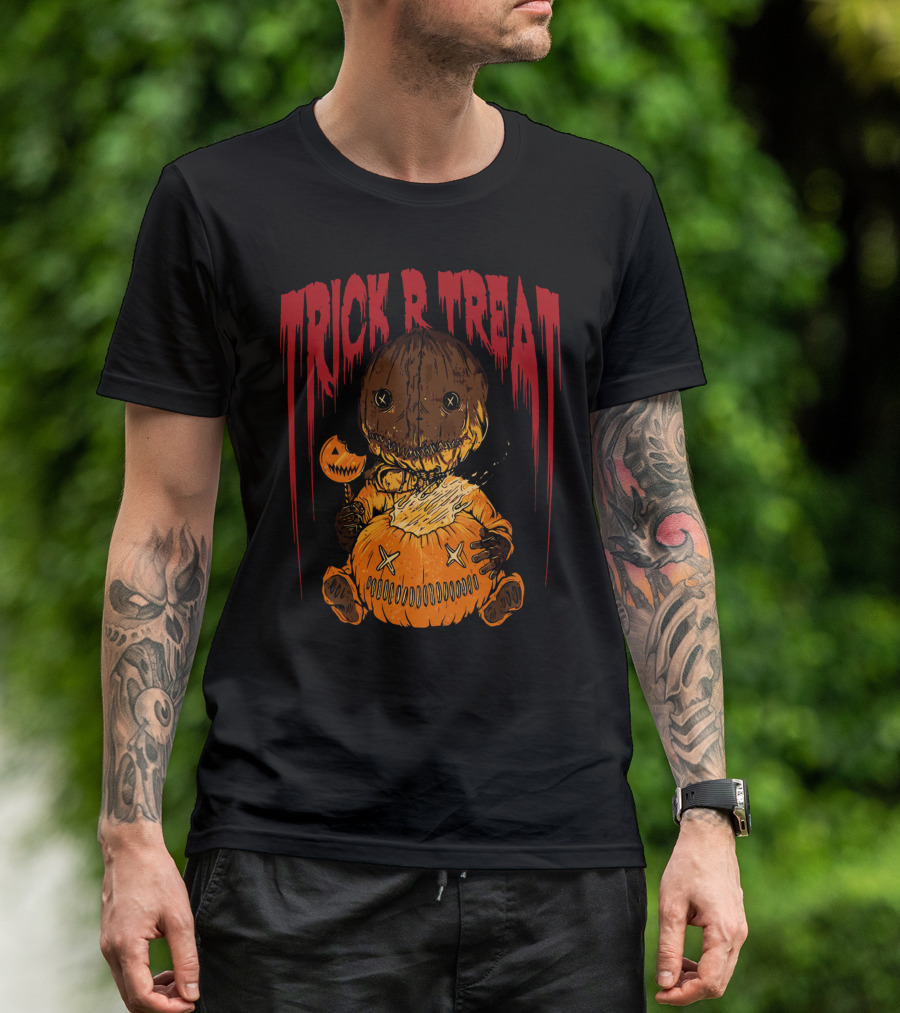 Trick R Treat Sam Pumpkin Horror Halloween T-Shirt