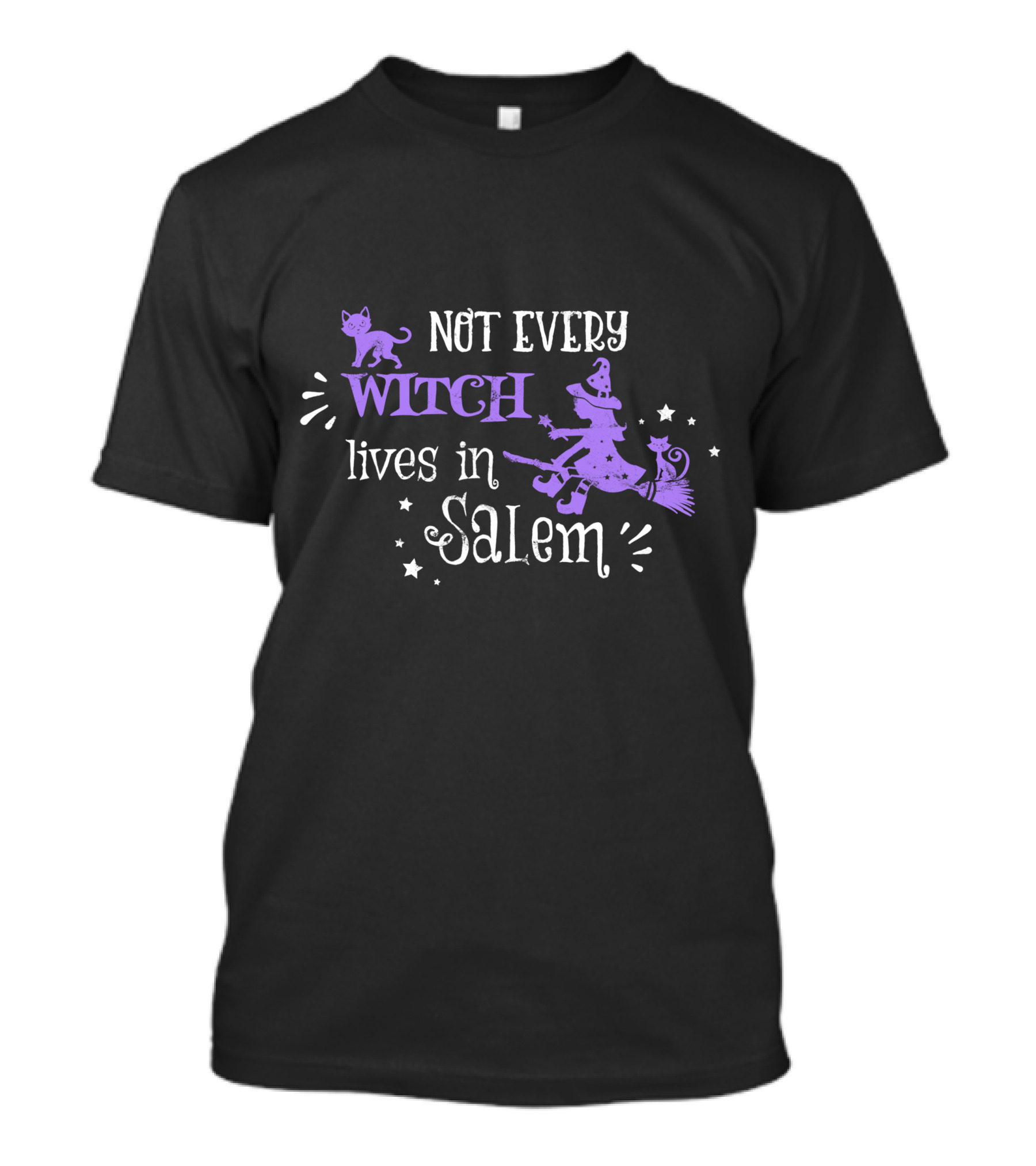 Not Every Witch And Cat Lives In Salem Halloween T-Shirt