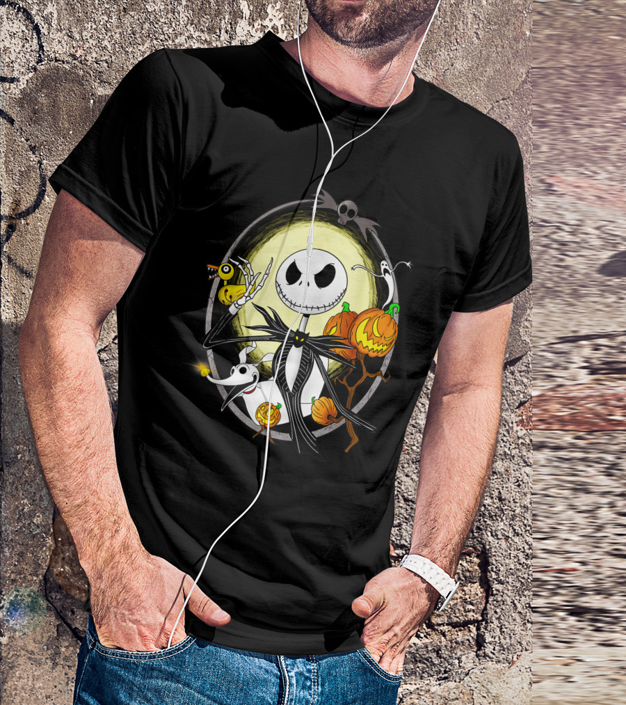 Jack Skellington Halloween Celebration Scene T-Shirt