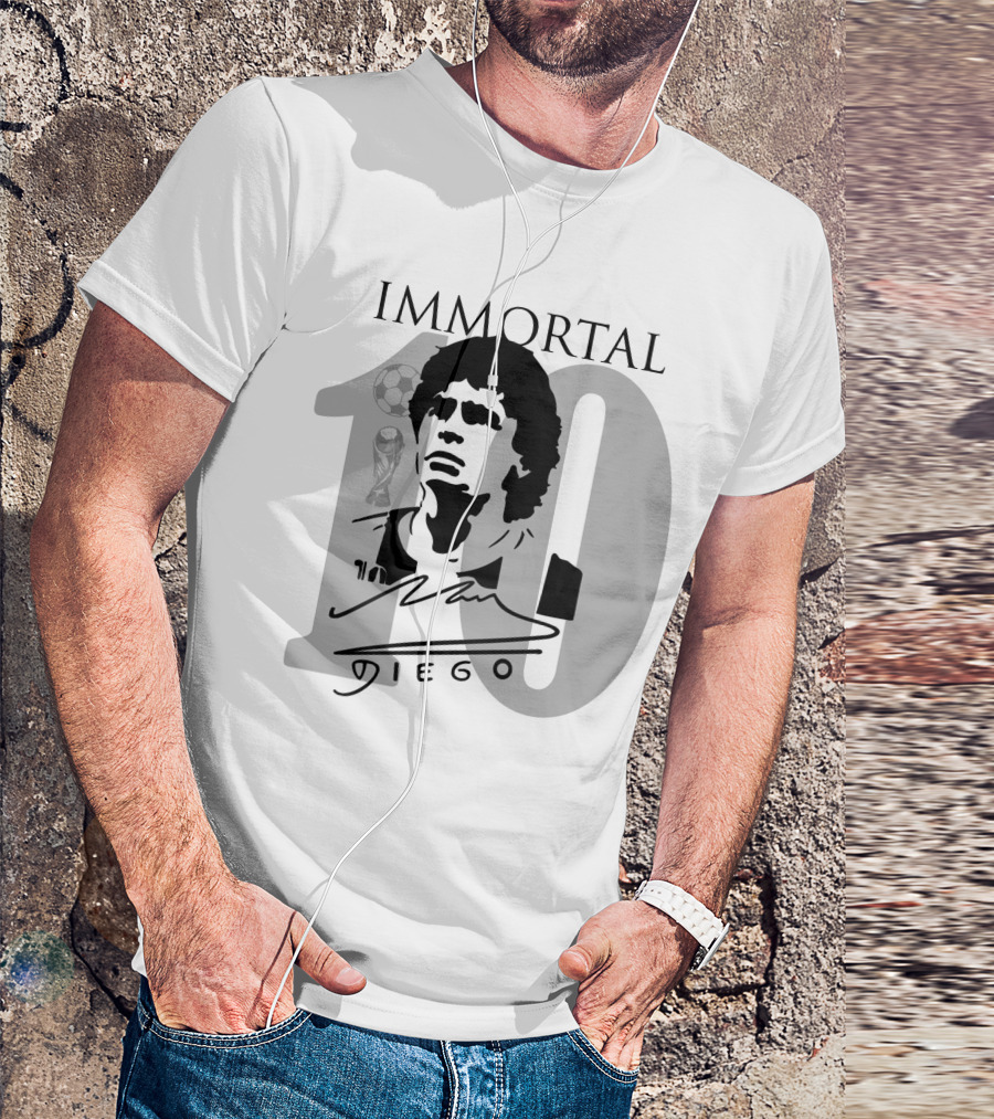 IM MORTAL Diego Armando Maradona 10 Argentina T-Shirt