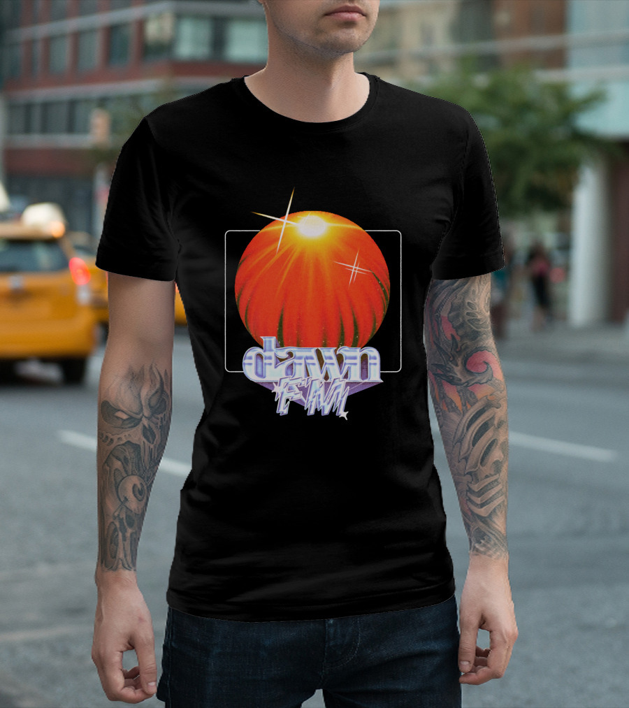 The Weeknd Dawn FM Sunburst Graphic Merchandise T-Shirt