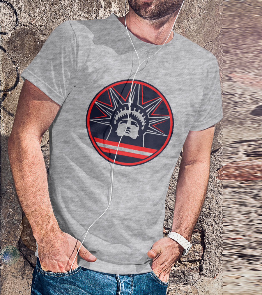 We Bleed Blue Liberty Icon Circle T-Shirt