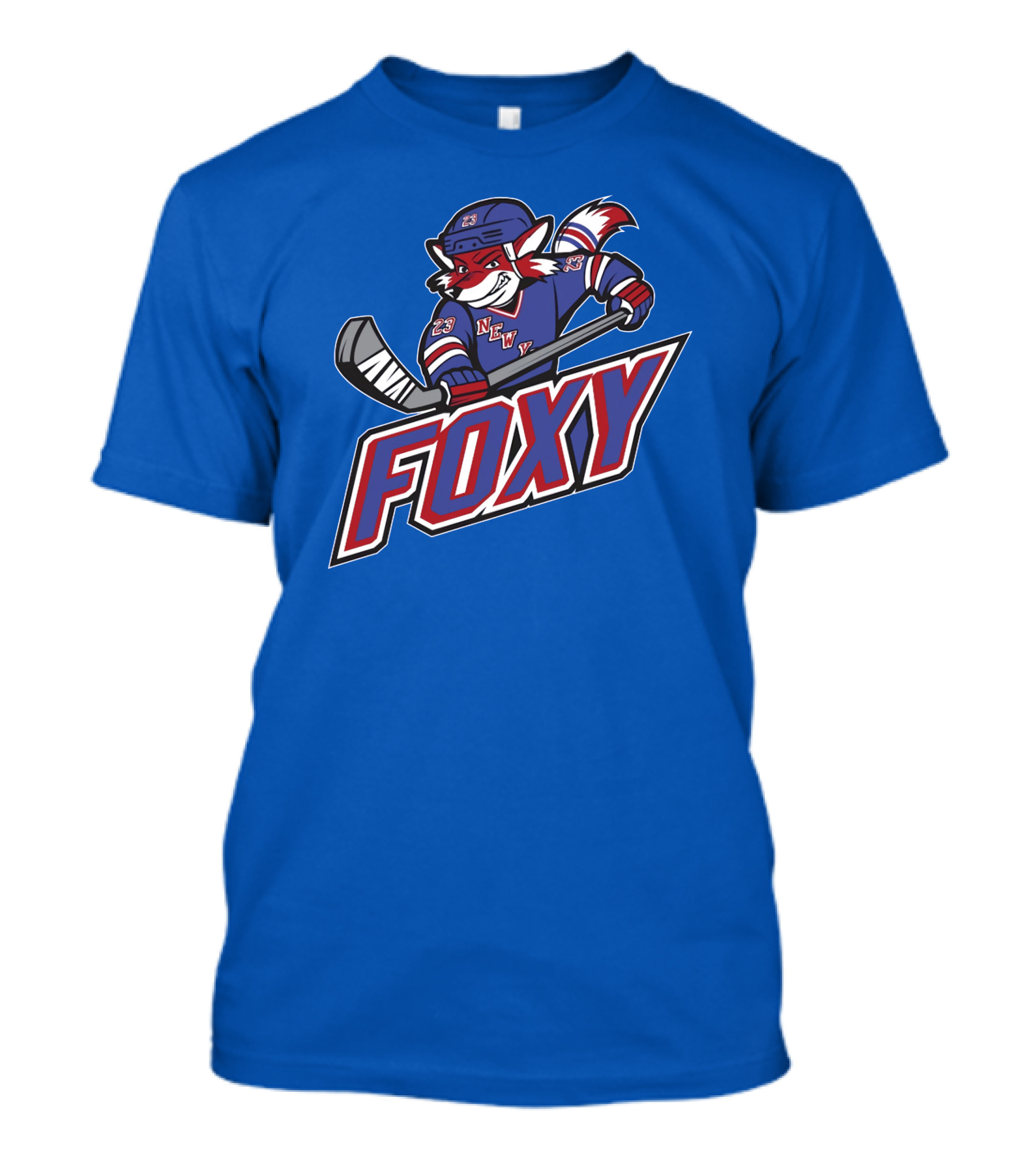 Foxy Hockey New York Blue We Bleed Blue Stores T-Shirt