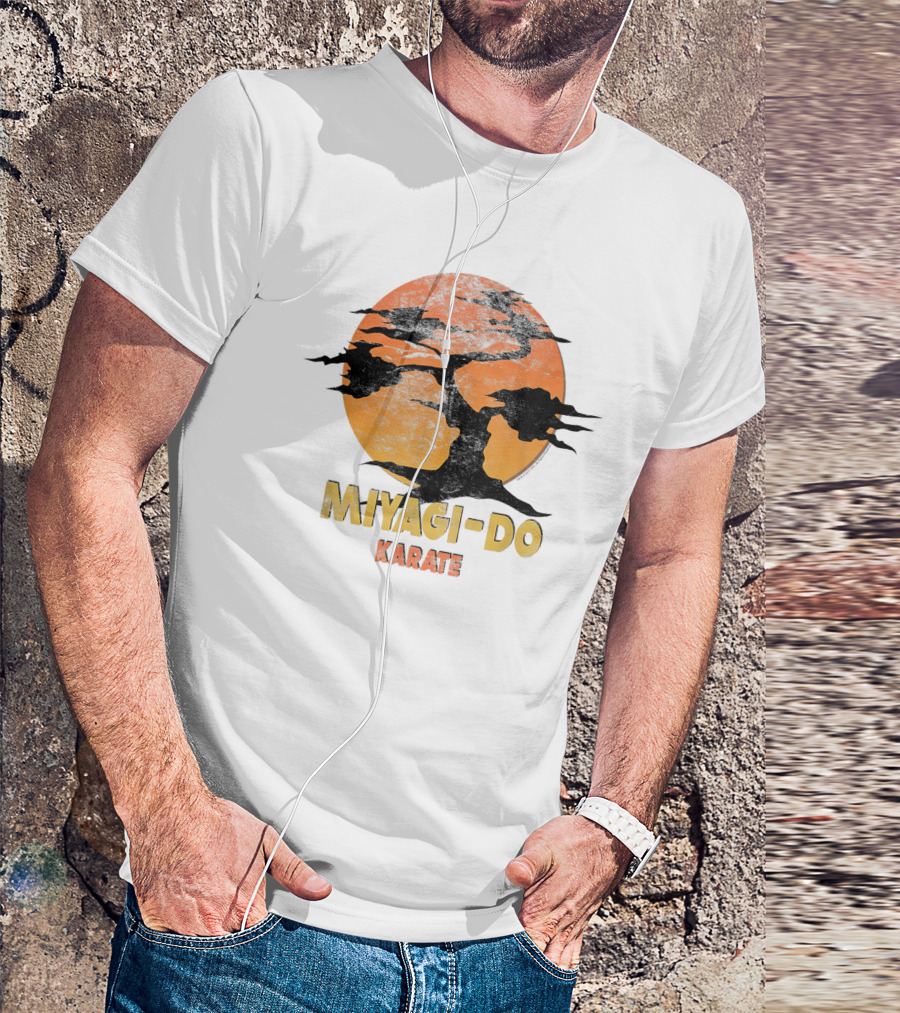 Miyagi-Do Karate Vintage Sun And Tree T-Shirt