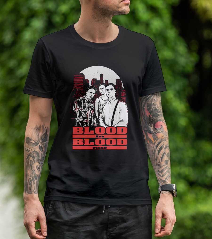 Blood In Blood Out Los Angeles Trio Urban Skyline T-Shirt