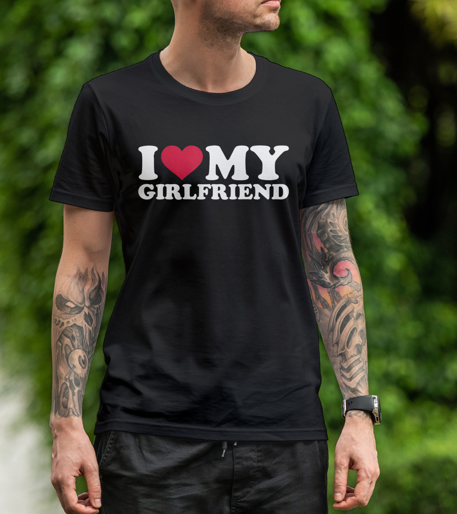 I Love My Girlfriend Heart T-Shirt