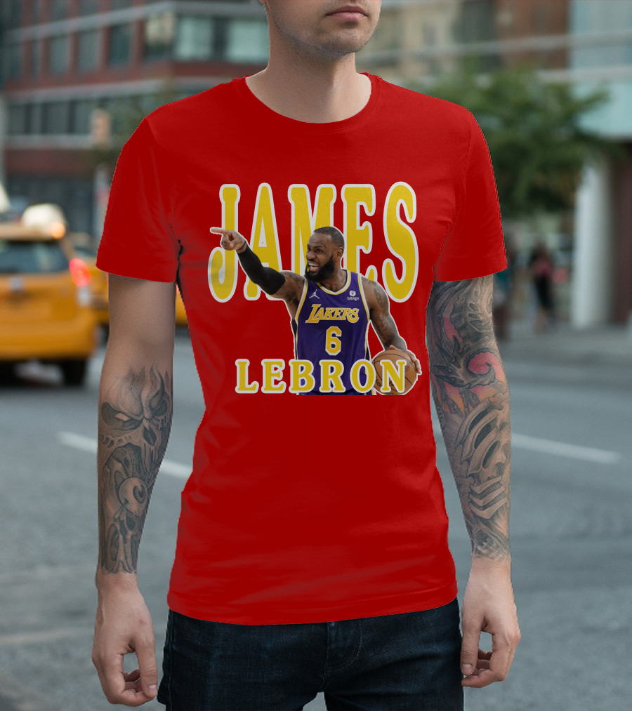 LeBron James Lakers Basketball 6 Jersey T-Shirt