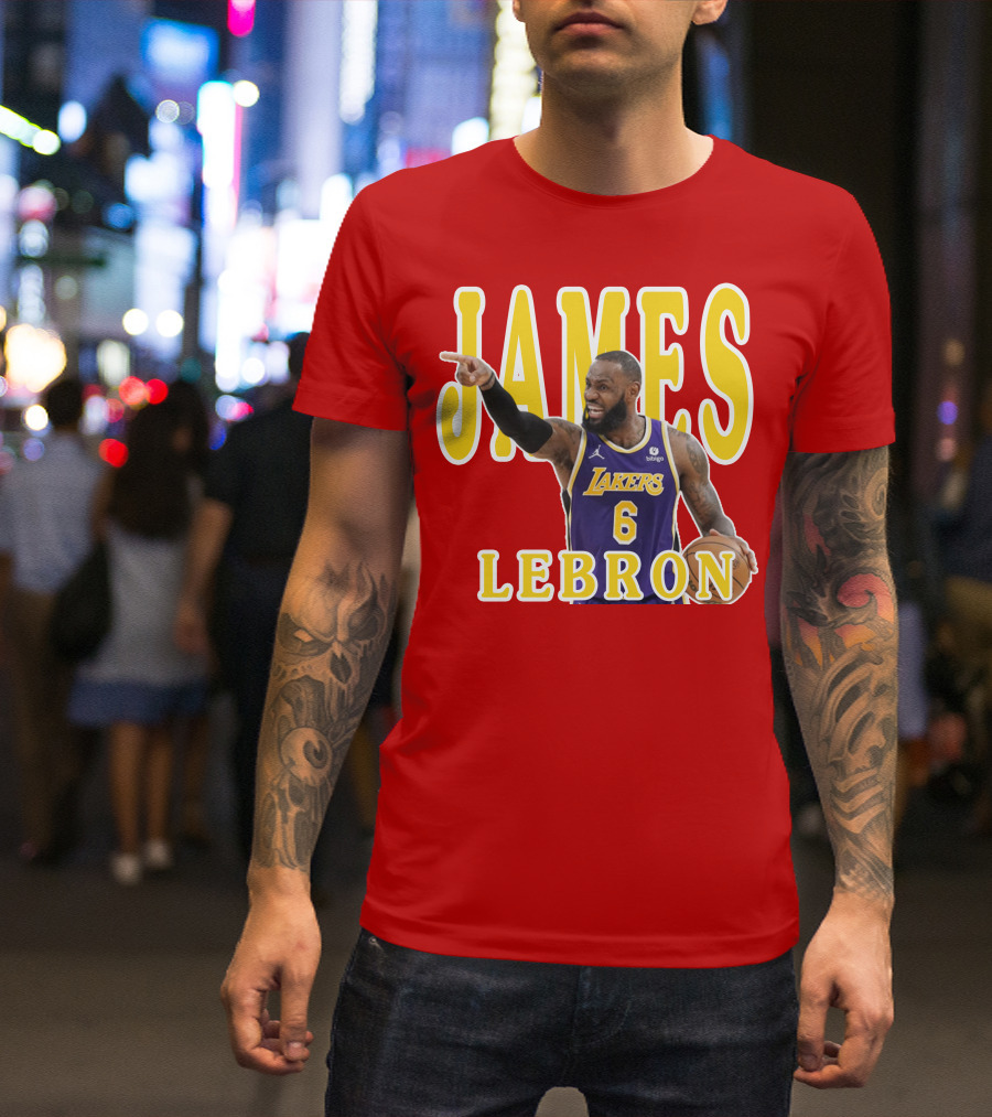 LeBron James Lakers Basketball 6 Jersey T-Shirt
