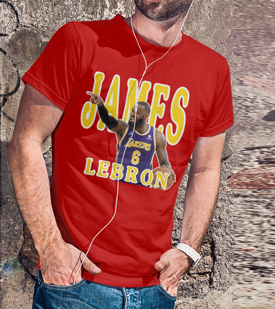 LeBron James Lakers Basketball 6 Jersey T-Shirt