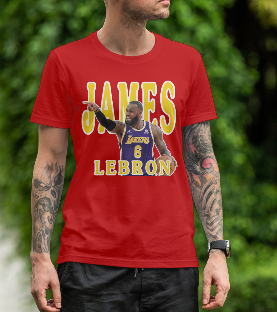LeBron James Lakers Basketball 6 Jersey T-Shirt