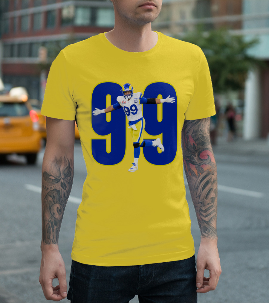Aaron Donald 99 Rams Super Bowl Parade NFL T-Shirt