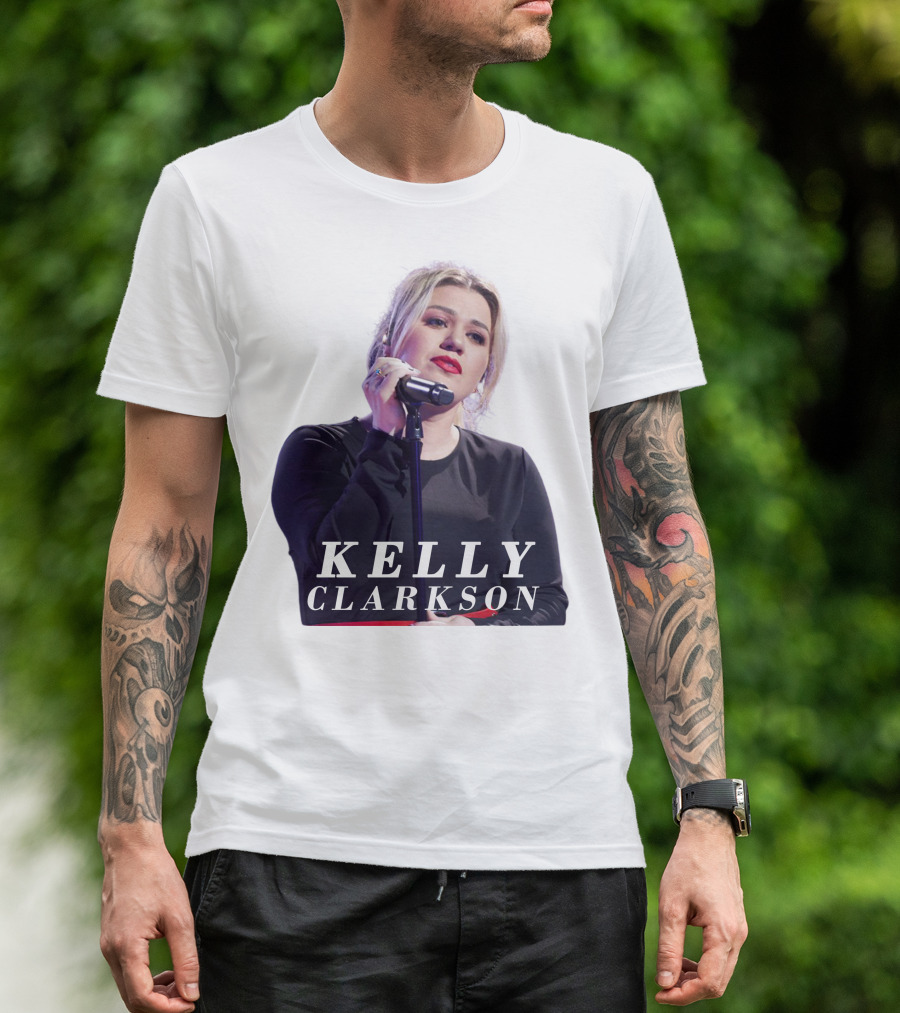 KELLY CLARKSON Concert Performance Microphone Stage T-Shirt