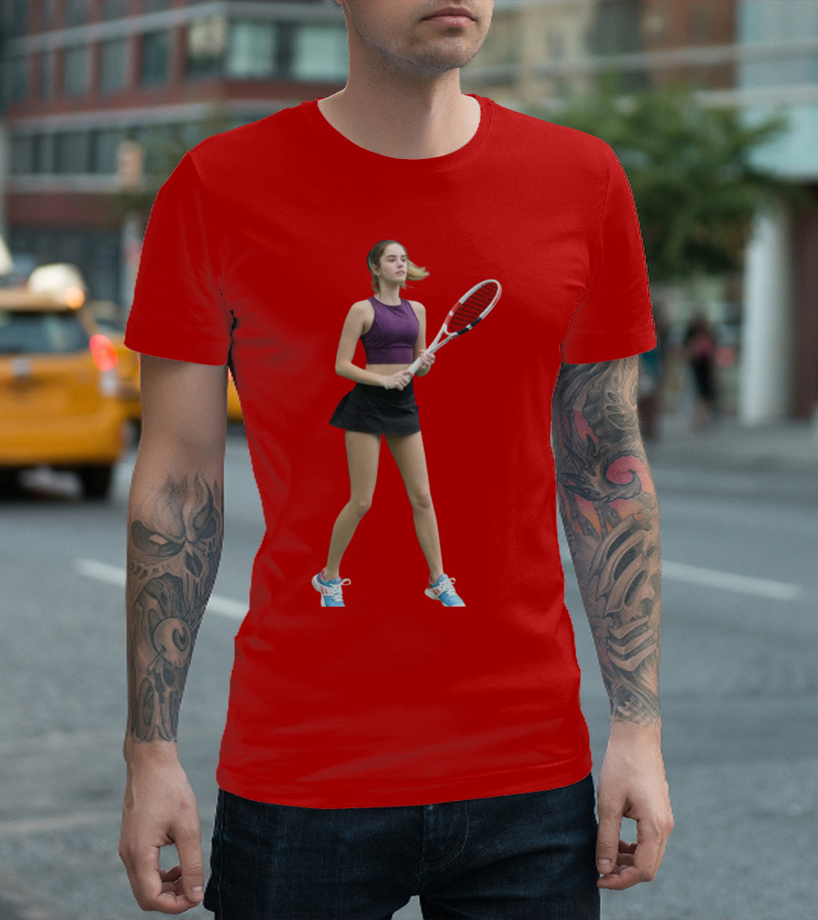 mackenzie raine tennis player with racket T-Shirt