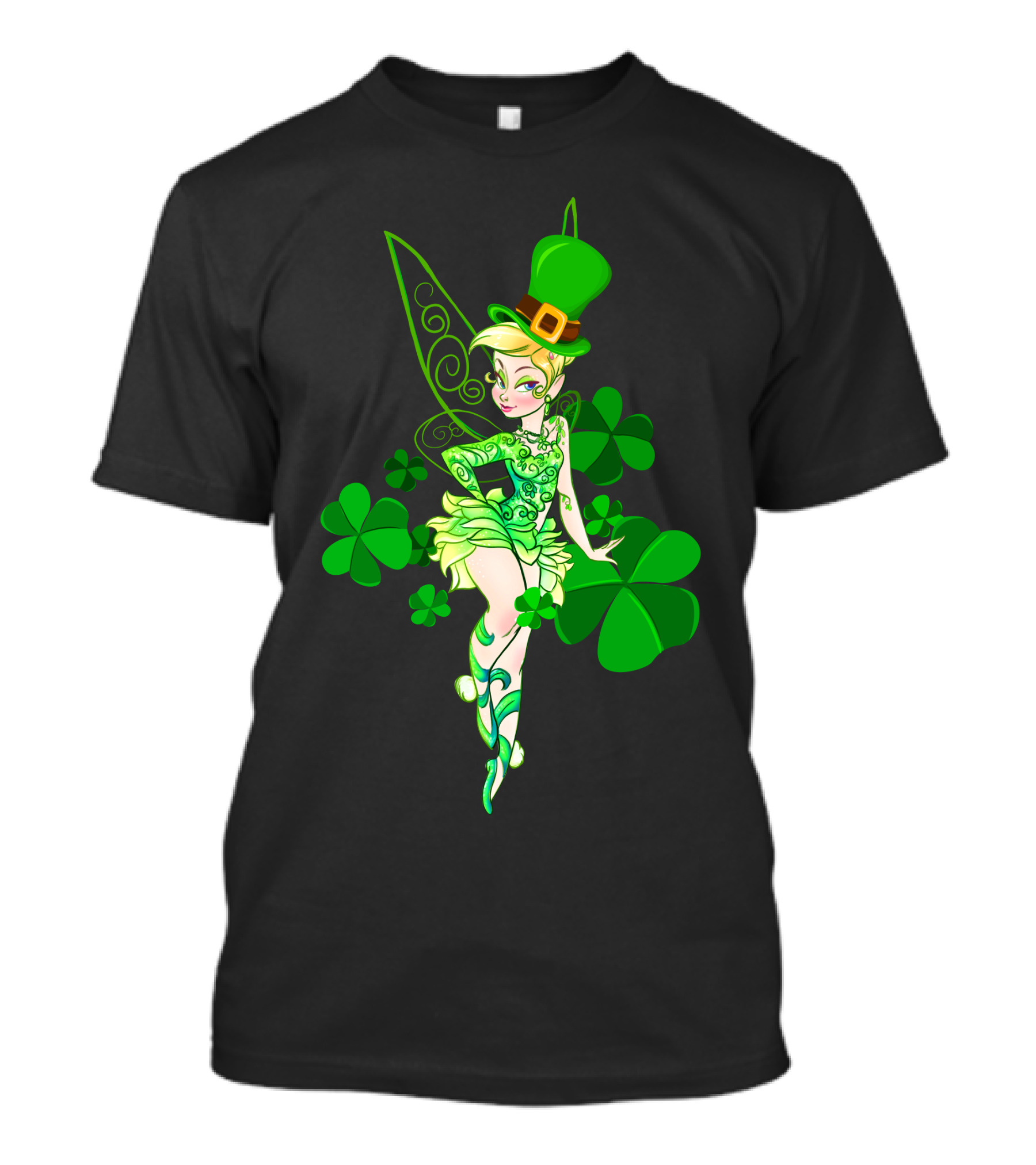 TKB Patrick's Day Fairy In Clover And Green Hat Attire T-Shirt