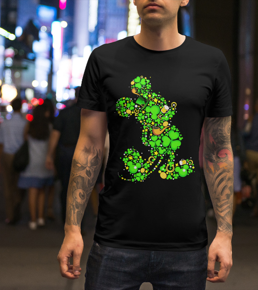 Clover MK Mickey Mouse St. Patrick's Day Lucky Icon Assembly T-Shirt