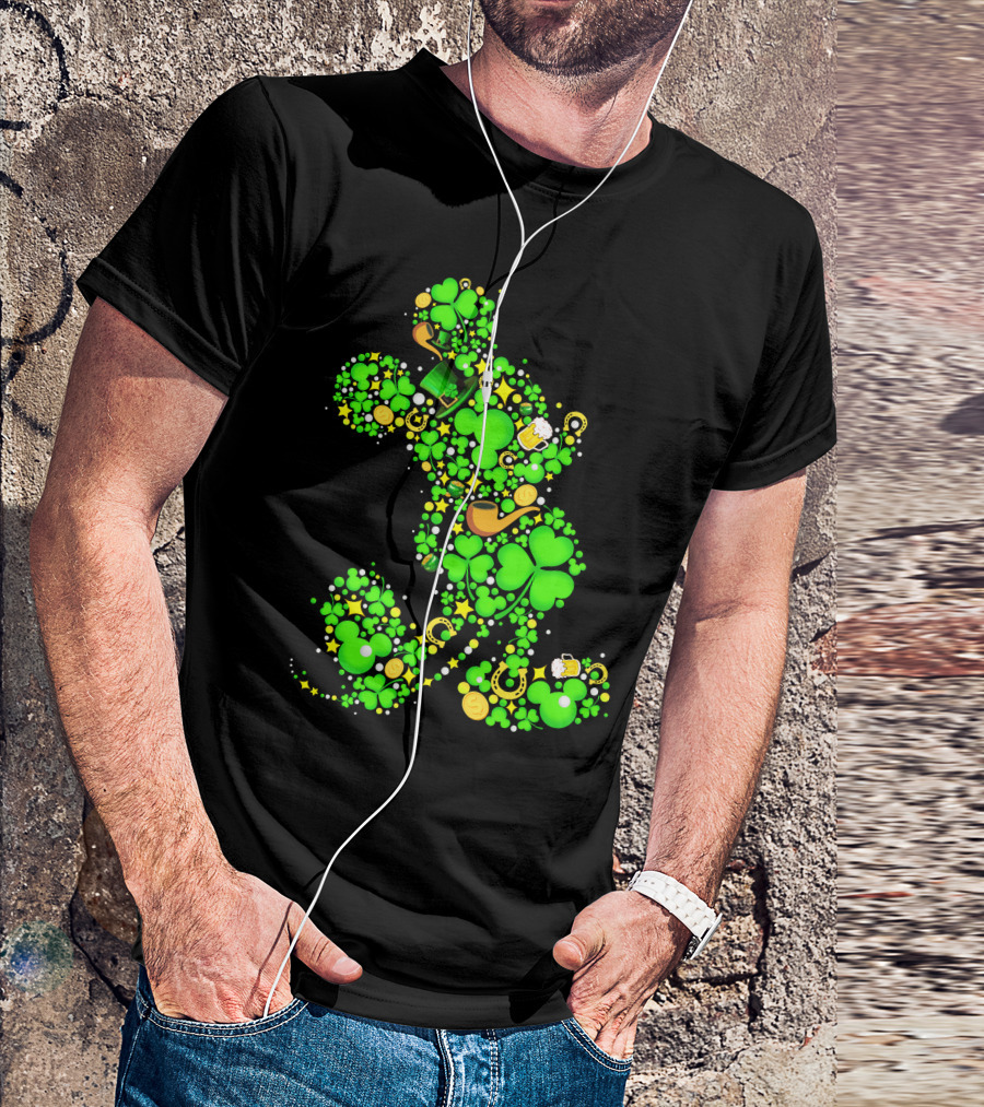 Clover MK Mickey Mouse St. Patrick's Day Lucky Icon Assembly T-Shirt